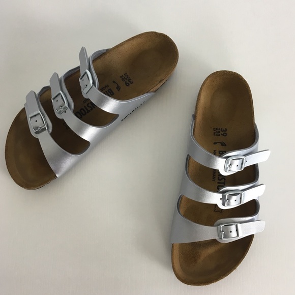 birkenstock florida silver